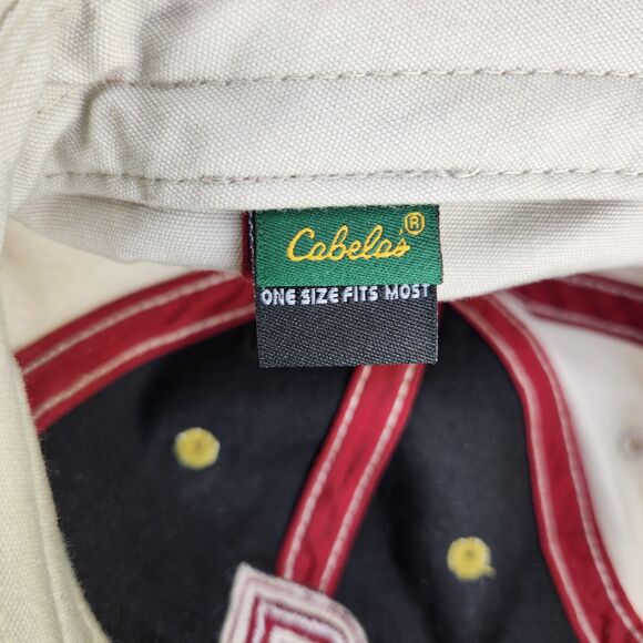 Cabela's Collegiate Varsity "C" Strapback Hat Cap Green Terry Cloth Distressed - Picture 10 of 11